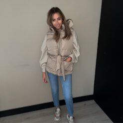 PUFFY BODYWARMER BEIGE