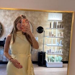 SATIN DRESS YELLOW