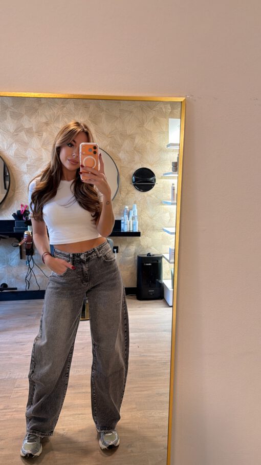 BARREL JEANS GREY