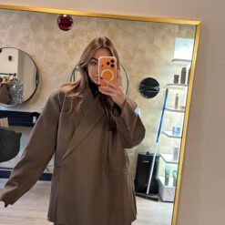 SAINT OVERSIZED BLAZER STRIPED TAUPE